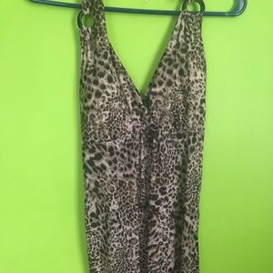 Leopard print long maxi dress